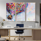 18792-MGV-CV-36X24-Up Movie House Wall Art Canvas Print, Framed Carls Journey Art Picture Print, Up Inspired Perfect Animated Whimsical Decor Artwork