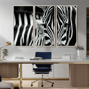 43631-MGV-CV-36X24-Black and White Zebra Wall Art – Modern Animal Print Canvas Artwork for Living Room, Bedroom, or Office Decor