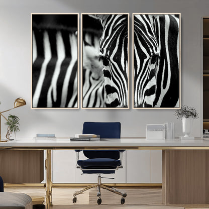 43631-MGV-CV-36X24-Black and White Zebra Wall Art – Modern Animal Print Canvas Artwork for Living Room, Bedroom, or Office Decor