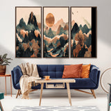 46509506-MGV-CV-36X24-Mountain Wall Art – Sunset Canvas Print, Nature Inspired Artwork, Scenic Wall Decor for Living Room, Bedroom, Office