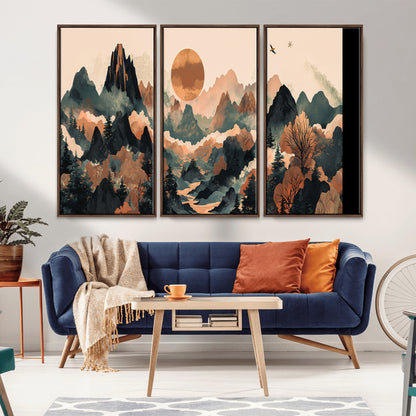 46509506-MGV-CV-36X24-Mountain Wall Art – Sunset Canvas Print, Nature Inspired Artwork, Scenic Wall Decor for Living Room, Bedroom, Office