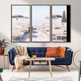 67623952-MGV-CV-36X24-Minimalist Beach Wall Art Canvas Print, Framed Pastel Sand Art Picture Print, Beach Aesthetic Perfect Coastal Minimalist Decor