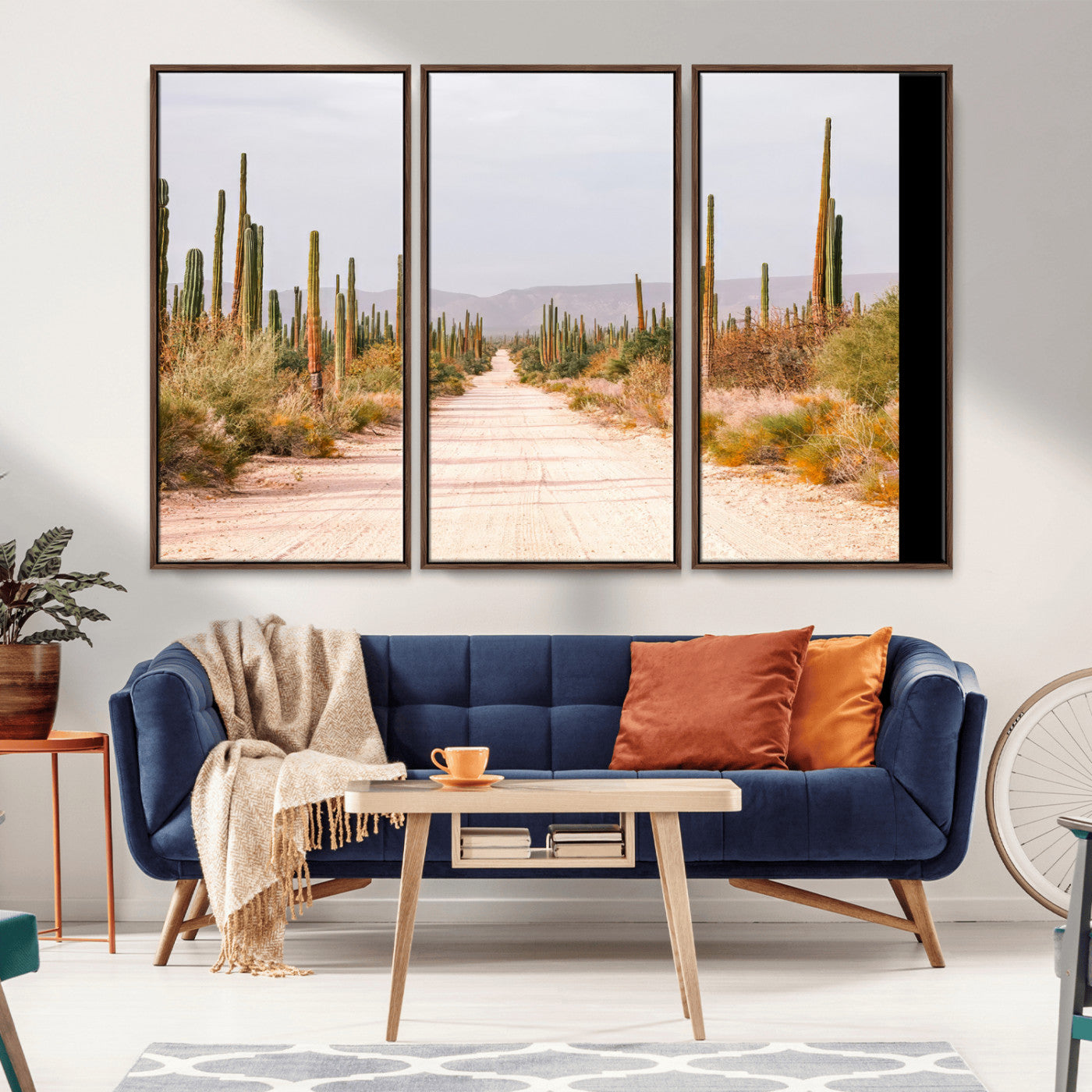 30742780-MGV-CV-36X24-Desert Cactus Wall Art Canvas Print, Framed Southwestern Art Picture Print, Bohemian Western Perfect Southwestern Boho Decor