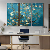 91714-MGV-CV-36X24-Almond Blossoms Wall Art – Handcrafted Van Gogh Inspired Floral Canvas Print, Beautiful Nature Decor for Living Room, Bedroom, or