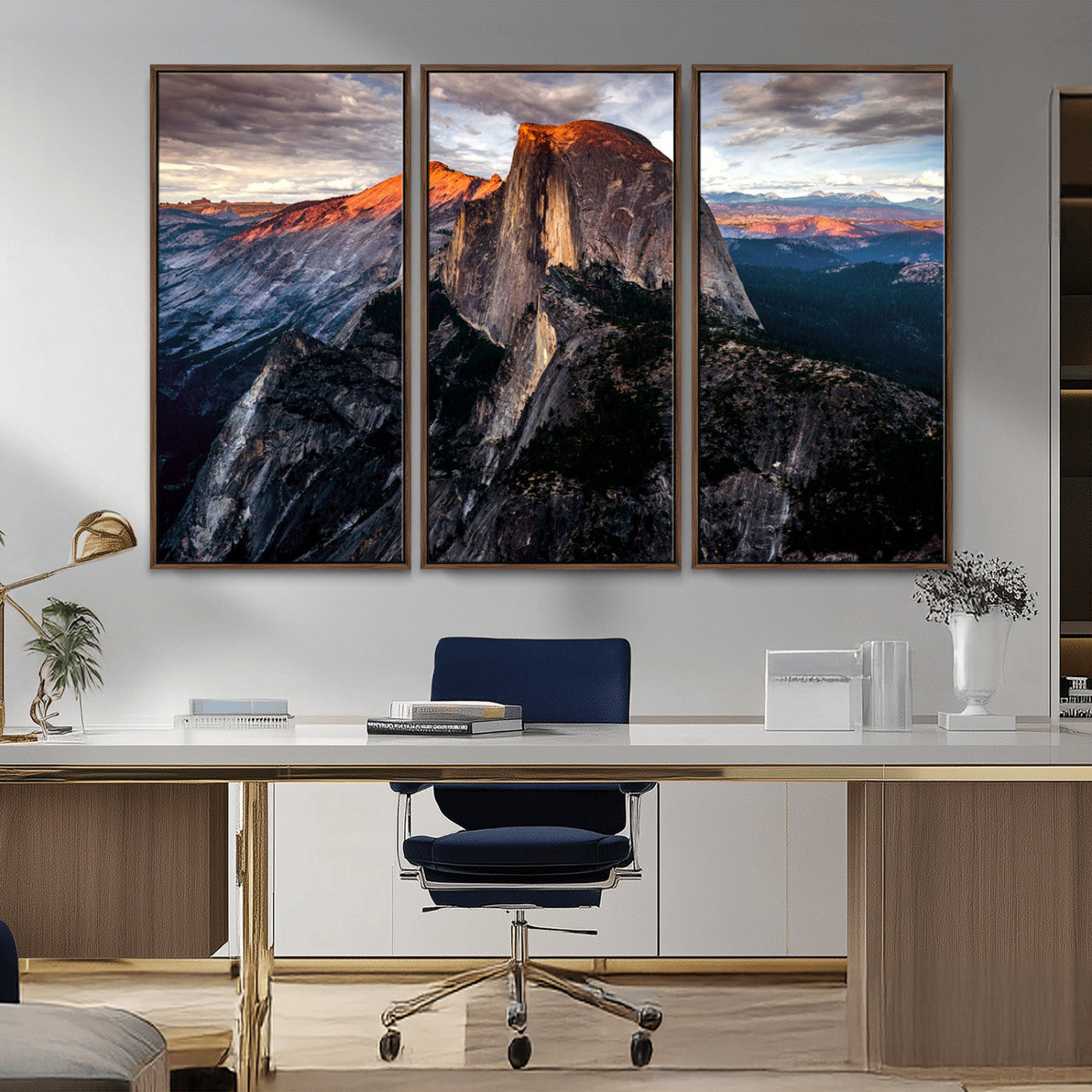 31332-MGV-CV-36X24-Mountain Landscape Wall Art – Majestic Sunset Rock Formation Canvas Print, Nature Scenic Decor for Living Room, Office, Cabin or