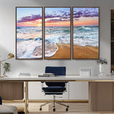 44120-MGV-CV-36X24-Ocean Sunset Wall Art – Beach Landscape Canvas Print, Serene Coastal Decor for Living Room, Office or Bedroom