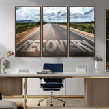 50743-MGV-CV-36X24-Healing Road Wall Art – Motivational Highway Canvas Print, Inspirational Journey Decor for Office, Gym or Living Room