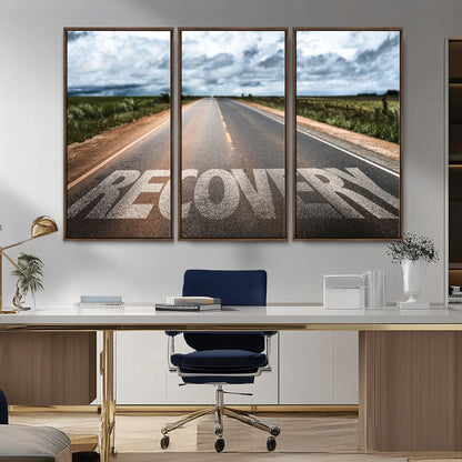 50743-MGV-CV-36X24-Healing Road Wall Art – Motivational Highway Canvas Print, Inspirational Journey Decor for Office, Gym or Living Room