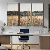 46308-MGV-CV-36X24-Wildflower Field Wall Art – Rustic Meadow Landscape Canvas Print, Country Nature Decor for Living Room, Bedroom or Farmhouse