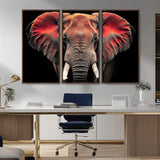 54719-MGV-CV-36X24-Elephant Wall Art – Majestic African Elephant Canvas Print, Wildlife Safari Animal Decor for Living Room, Bedroom, Office or Man