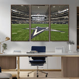 14834-MGV-CV-36X24-Dallas Att Stadium Wall Art Canvas Print, Framed Texas NFL Stadium Art Picture Print, American Football Stadium Perfect Sports