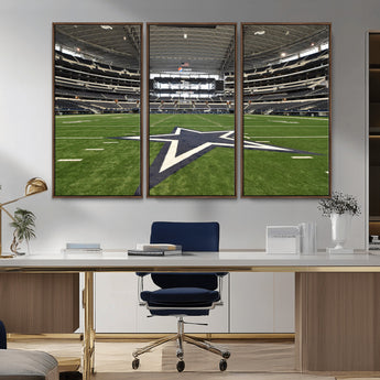 14834-MGV-CV-36X24-Dallas Att Stadium Wall Art Canvas Print, Framed Texas NFL Stadium Art Picture Print, American Football Stadium Perfect Sports