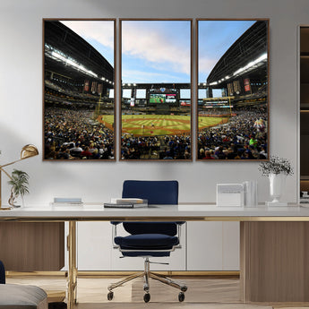 92672-MGV-CV-36X24-Chase Field Stadium Wall Art Canvas Print, Framed Arizona Stadium Art Picture Print, Chase Stadium Perfect Sports Room Decor