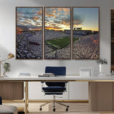 38807-MGV-CV-36X24-Beaver Stadium Wall Art Canvas Print, Framed Beaver Stadium Field Art Picture Print, Football Stadium Perfect Sport Room Decor