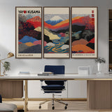 27188-MGV-CV-36X24-Yayoi Kusama Wall Art – Panoramic Abstract Landscape Canvas Print, Vibrant Modern Decor for Living Room, Bedroom, Office, or Art