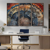 63519-MGV-CV-36X24-Tree Ring Wall Art – Rustic Nature Wood Grain Canvas Print, Abstract Natural Texture Artwork Poster for Living Room, Bedroom,