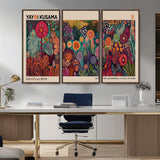 51280-MGV-CV-36X24-Abstract Yayoi Kusama Wall Art Canvas Print, Framed Japanese Wabi Sabi Art Picture Print, Yayoi Kusama Perfect Abstract Modern