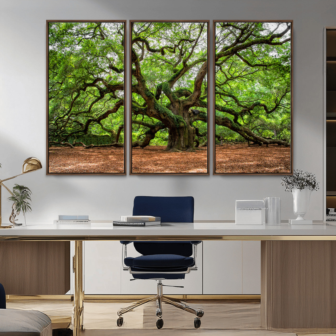 51255351-MGV-CV-36X24-Ancient Tree Wall Art – Majestic Oak Canvas Print, Large Nature Photography, Sacred Forest Landscape Wall Décor, Wisdom Tree
