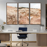 97234735-MGV-CV-36X24-Rustic Bones Wall Art Canvas Print, Framed Desert Sage Art Picture Print, Prairie Skull Perfect Minimal Rustic Decor Artwork