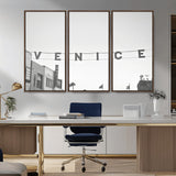 68254589-MGV-CV-36X24-Venice Sign Wall Art Canvas Print, Framed Venice Letters Art Picture Print, Los Angeles Perfect Minimalist Urban Decor Artwork