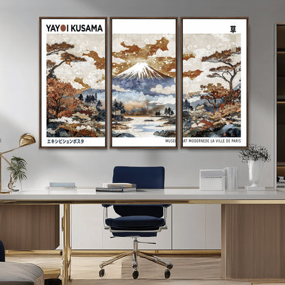 80111817-MGV-CV-36X24-Japanese Landscape Wall Art – Mount Fuji Autumn Canvas Print, Asian Inspired Nature Decor for Living Room, Bedroom, Office or