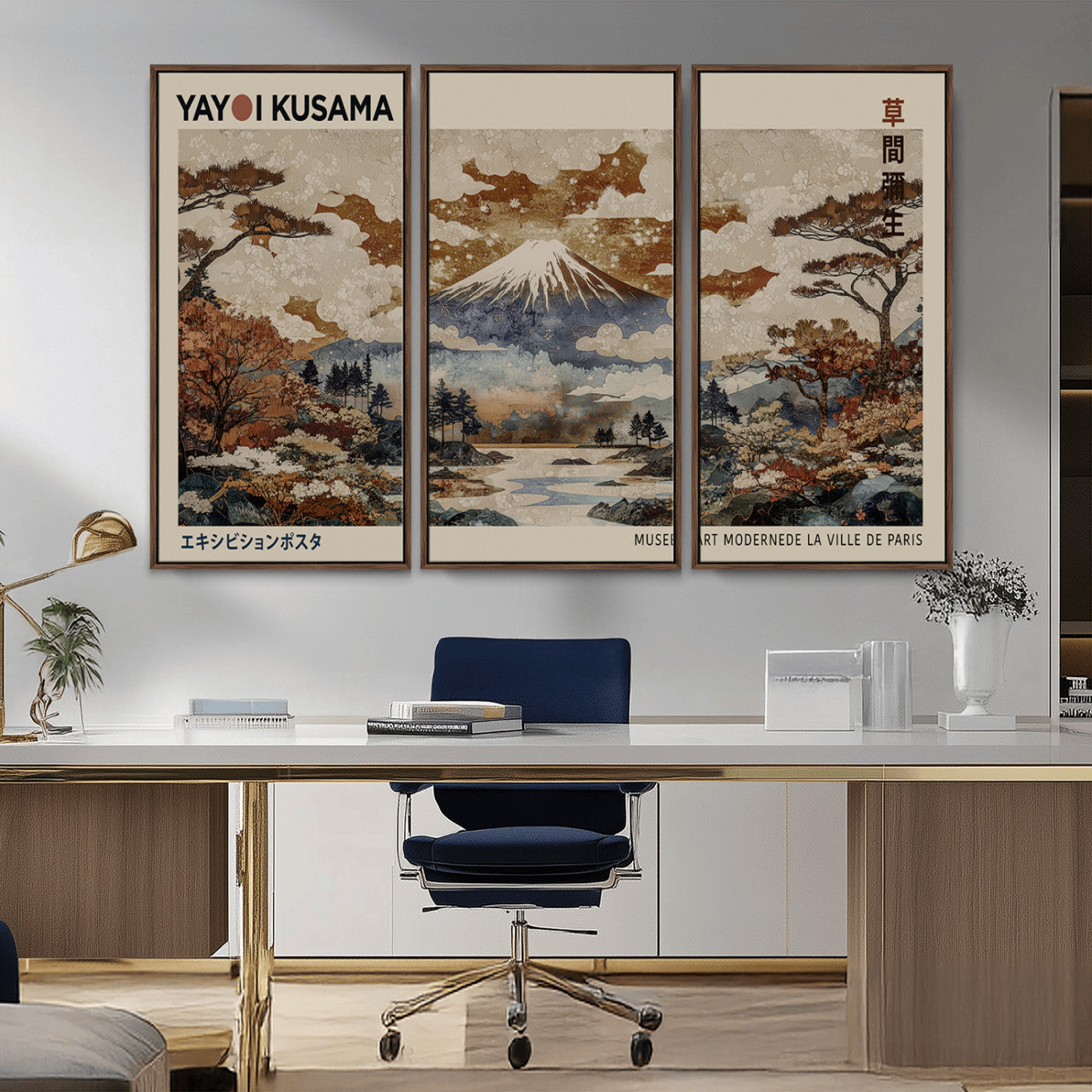 11778299-MGV-CV-36X24-Japanese Landscape Wall Art – Mount Fuji Canvas Print, Asian Inspired Nature Decor for Living Room, Bedroom, Office or Studio