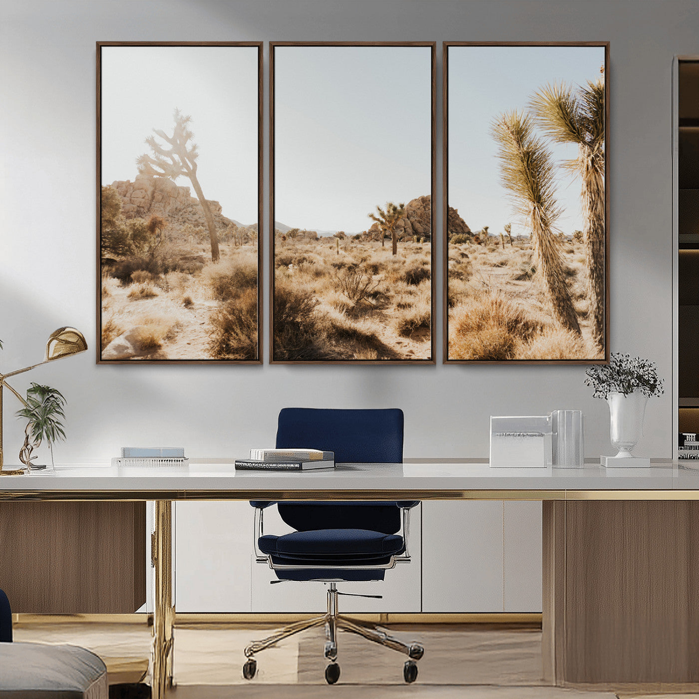 62783269-MGV-CV-36X24-Joshua Tree Wall Art – Desert Landscape Photography Canvas Print, Southwest Nature Artwork Rustic Home Decor for Living Room,