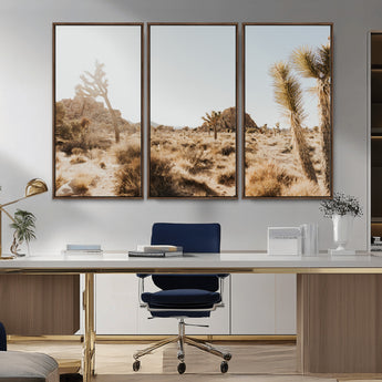 62783269-MGV-CV-36X24-Joshua Tree Wall Art – Desert Landscape Photography Canvas Print, Southwest Nature Artwork Rustic Home Decor for Living Room,