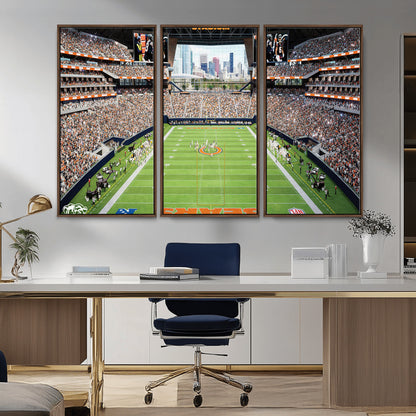 76935553-MGV-CV-36X24-Football Stadium Wall Art – Panoramic Game Day Canvas Print, Sports Decor for Man Cave, Office, Bar, or Living Room