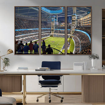 41816511-MGV-CV-36X24-Chicago Dome Stadium Wall Art – Futuristic Football Arena Canvas Print, Modern Sports Fan Decor for Man Cave, Office, Bar, or