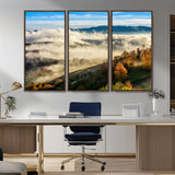 21551192-MGV-CV-36X24-Landscape Wall Art – Autumn Mountain View Canvas Print, Scenic Nature Photography Decor for Bedroom, Living Room, Office, Cabin or