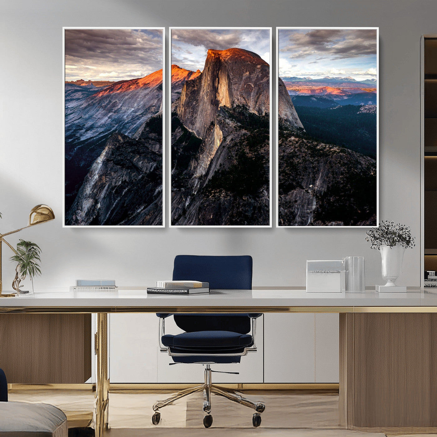 31332-MGV-CV-36X24-Mountain Landscape Wall Art – Majestic Sunset Rock Formation Canvas Print, Nature Scenic Decor for Living Room, Office, Cabin or