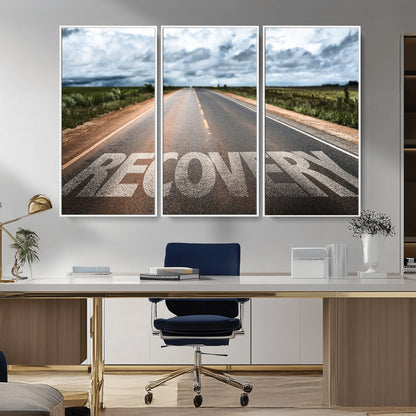 50743-MGV-CV-36X24-Healing Road Wall Art – Motivational Highway Canvas Print, Inspirational Journey Decor for Office, Gym or Living Room