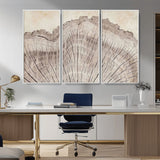 67528-MGV-CV-36X24-Wood Ring Wall Art Canvas Print, Framed Tree Ring Art Picture Print, Rustic Tree Ring Perfect Neutral Boho Decor Artwork