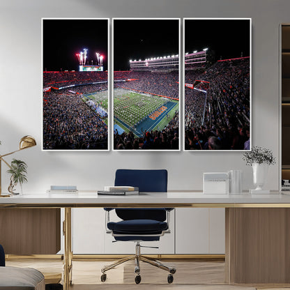 46899-MGV-CV-36X24-Ben Hill Griffin Stadium Wall Art Canvas Print, Framed Football Stadium Art Picture Print, Florida Football Stadium Perfect Sport