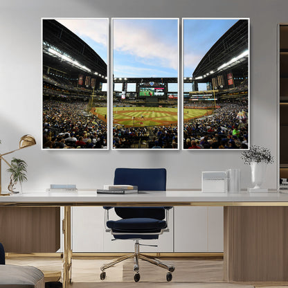92672-MGV-CV-36X24-Chase Field Stadium Wall Art Canvas Print, Framed Arizona Stadium Art Picture Print, Chase Stadium Perfect Sports Room Decor
