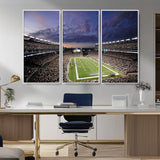 52712-MGV-CV-36X24-Gillette Stadium Field Wall Art Canvas Print, Framed Massachusetts Stadium Art Picture Print, Gillette Stadium Perfect Sport Room