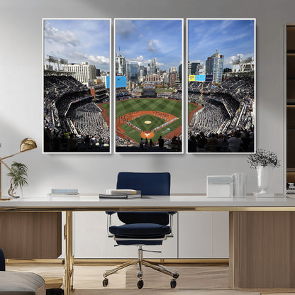 87122-MGV-CV-36X24-Petco Park Field Wall Art Canvas Print, Framed San Diego Stadium Art Picture Print, Petco Park Stadium Perfect Sport Room Decor