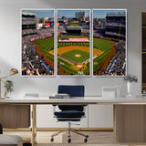 20879-MGV-CV-36X24-Yankee Stadium Wall Art Canvas Print, Framed New York Stadium Art Picture Print, Yankee Field Perfect Sport Room Decor Artwork