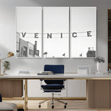 68254589-MGV-CV-36X24-Venice Sign Wall Art Canvas Print, Framed Venice Letters Art Picture Print, Los Angeles Perfect Minimalist Urban Decor Artwork