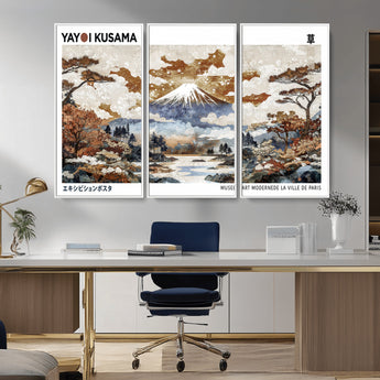 80111817-MGV-CV-36X24-Japanese Landscape Wall Art – Mount Fuji Autumn Canvas Print, Asian Inspired Nature Decor for Living Room, Bedroom, Office or