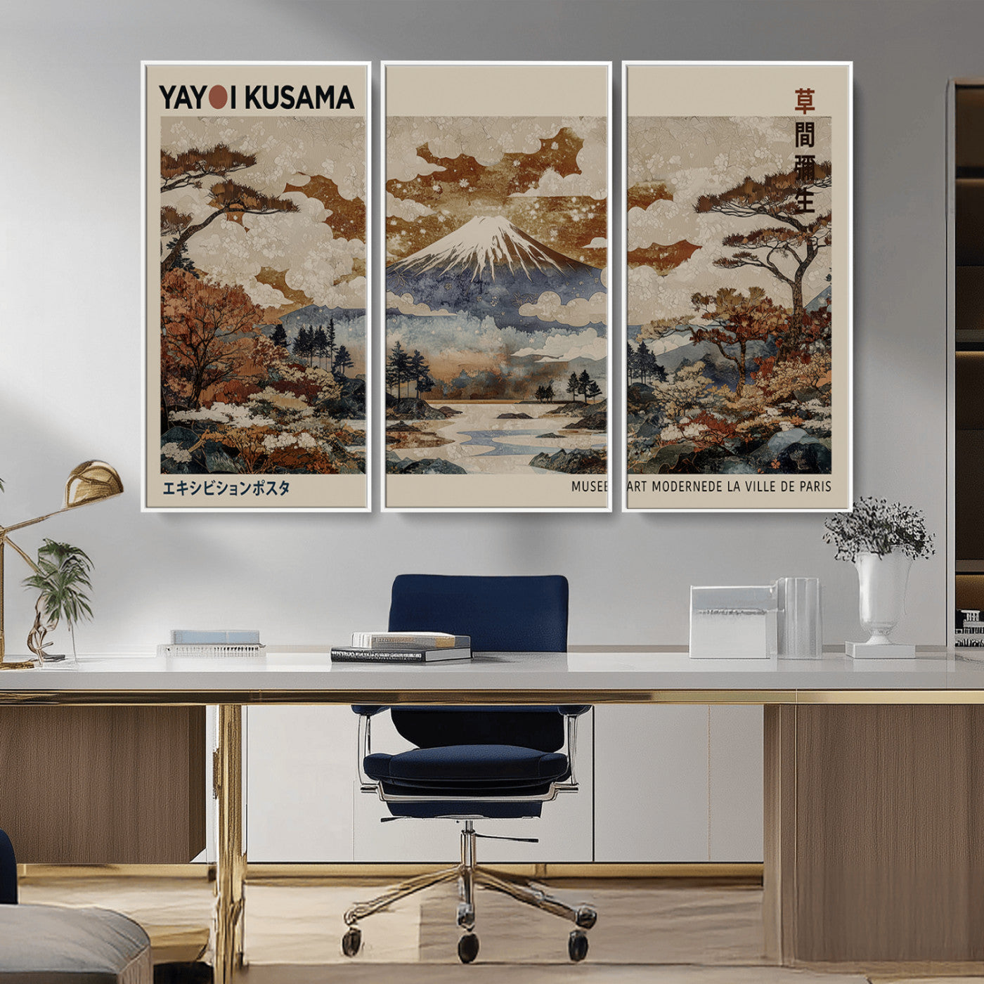 11778299-MGV-CV-36X24-Japanese Landscape Wall Art – Mount Fuji Canvas Print, Asian Inspired Nature Decor for Living Room, Bedroom, Office or Studio