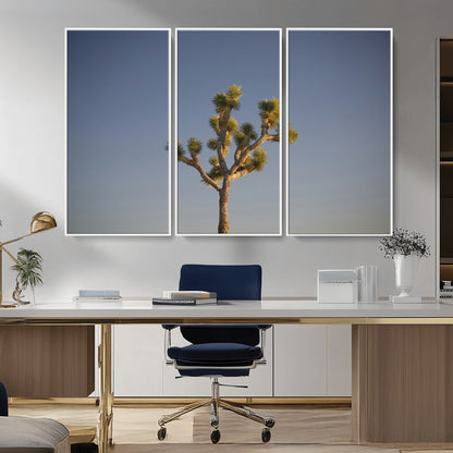 54552043-MGV-CV-36X24-Joshua Tree Art Wall Art Canvas Print, Framed Desert Landscape Art Picture Print, Southwestern Nature Perfect Southwestern Boho