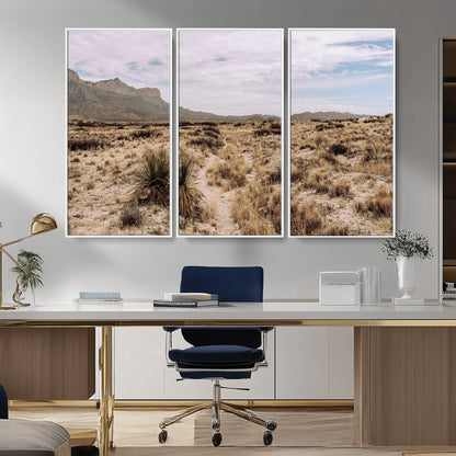 20681831-MGV-CV-36X24-Desert Landscape Wall Art – Southwestern Mountain Canvas Print, Rustic Western Nature Photography Decor for Living Room, Office,