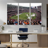 18347149-MGV-CV-36X24-Soldier Field Wall Art – Chicago Bears Football Stadium Canvas Print, Game Day Sports Decor for Man Cave, Bar, Office, or Living