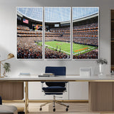 32530647-MGV-CV-36X24-Chicago Bears Stadium Wall Art – Futuristic Dome Arena Canvas Print, Modern Football Concept Design Decor for Man Cave, Bar, or