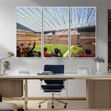 81960112-MGV-CV-36X24-Futuristic Football Stadium Wall Art – Modern Dome Arena Canvas Print, Chicago Bears Concept Design Sports Decor for Man Cave or