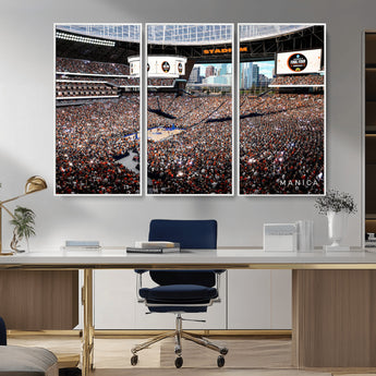 38616413-MGV-CV-36X24-Chicago Dome Stadium Wall Art – Futuristic Basketball Final Four Arena Canvas Print, Modern Sports Fan Decor for Man Cave or