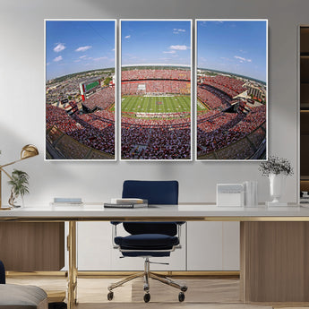 29492070-MGV-CV-36X24-William Brice Stadium Canvas Wall Art – Football Game, Stadium Crowd, Fans, Energy, Team Spirit, Daytime Outdoor Event Print for