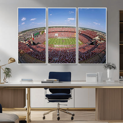 29492070-MGV-CV-36X24-William Brice Stadium Canvas Wall Art – Football Game, Stadium Crowd, Fans, Energy, Team Spirit, Daytime Outdoor Event Print for